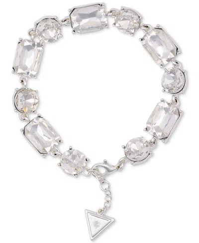 Guess Silver-tone Mixed Rhinestone Flex Bracelet