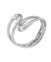 Guess Silver-tone Hinge Bangle Bracelet In Silver
