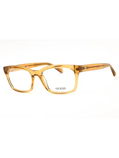 Guess Sleek Rectangular Eyeglasses For Men In Yellow