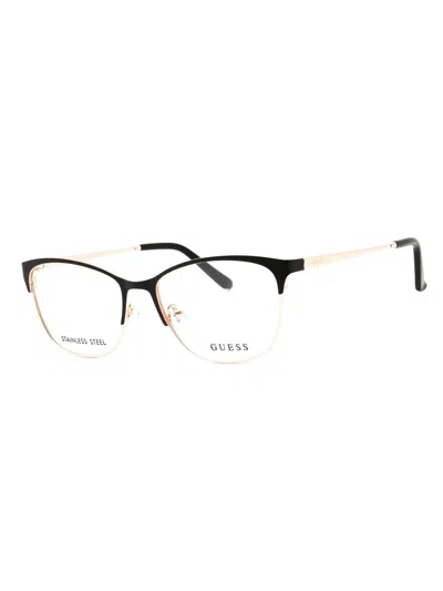 Guess Sleek Rectangular Eyeglasses For Women In Black