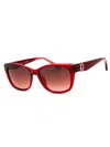 Guess Gradient Brown Rectangular Ladies Sunglasses Gu00145 66f 54 In Red