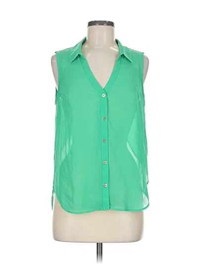 Pre-owned Guess Sleeveless Blouse In Green