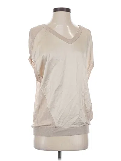 Pre-owned Guess Sleeveless Blouse In Ivory