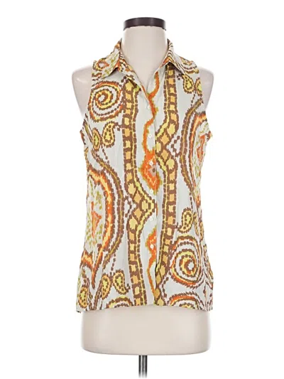 Pre-owned Guess Sleeveless Blouse In Ivory