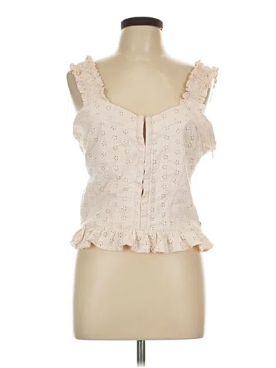 Pre-owned Guess Sleeveless Blouse In Ivory
