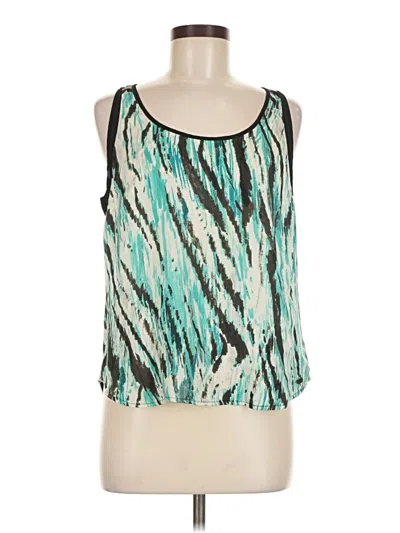 Pre-owned Guess Sleeveless Blouse In Teal