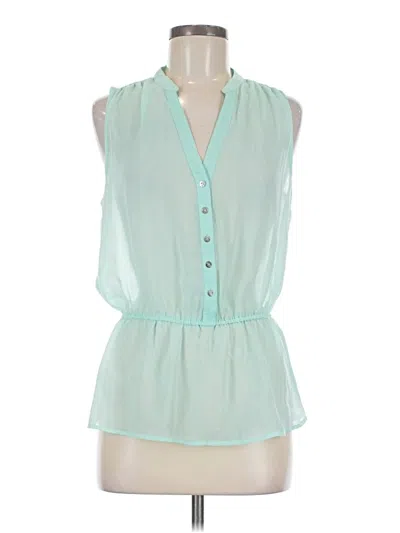 Pre-owned Guess Sleeveless Blouse In Teal