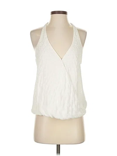 Pre-owned Guess Sleeveless Blouse In White