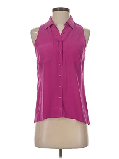 Pre-owned Guess Sleeveless Button Down Shirt In Pink