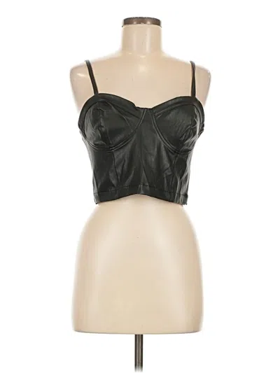Guess Sleeveless Top Black Sweetheart Neckline Tops