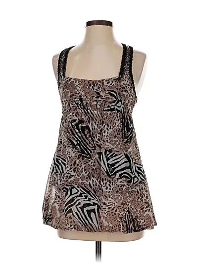 Pre-owned Guess Sleeveless Top Brown Halter Neckline Tops