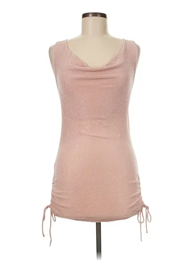Pre-owned Guess Sleeveless Top Pink Scoop Neck Tops