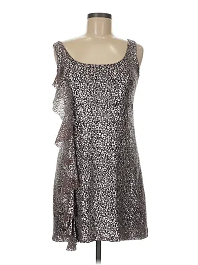 Pre-owned Guess Sleeveless Top Silver One Shoulder Neckline Tops