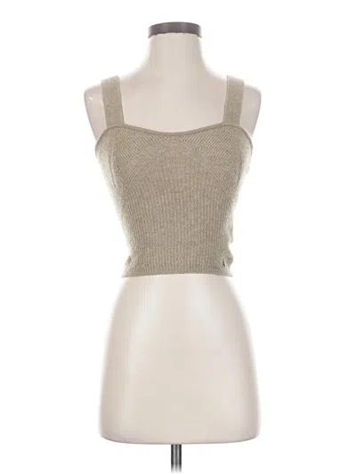 Pre-owned Guess Sleeveless Top Tan Sweetheart Neckline Tops