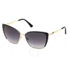 Guess Smoke Gradient Butterfly Ladies Sunglasses Gu7743 01b 59