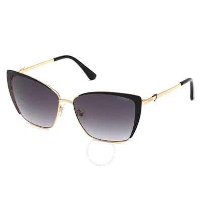 Guess Smoke Gradient Butterfly Ladies Sunglasses Gu7743 01b 59