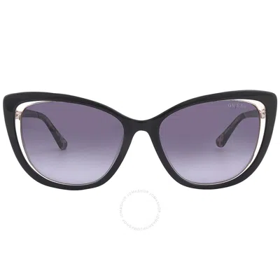 Guess Smoke Gradient Butterfly Ladies Sunglasses Gu7831 01b 55 In Black