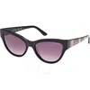 Guess Smoke Gradient Cat Eye Ladies Sunglasses Gu00112 01b 56