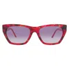 Guess Smoke Gradient Geometric Ladies Sunglasses Gu00203-h 54b 56 In Red
