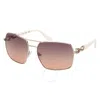 Guess Smoke Gradient Navigator Ladies Sunglasses Gu00159 32b 63 In Gold