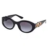 Guess Smoke Gradient Oval Ladies Sunglasses Gu00198-h 01b 53
