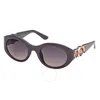Guess Smoke Gradient Oval Ladies Sunglasses Gu00198-h 20b 53