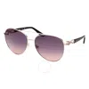 Guess Smoke Gradient Pilot Ladies Sunglasses Gu00158 28b 61 In Neutral