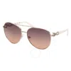 Guess Smoke Gradient Pilot Ladies Sunglasses Gu00158 32b 61 In Neutral