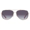Guess Smoke Gradient Pilot Ladies Sunglasses Gu00193 32b 58 In Gray