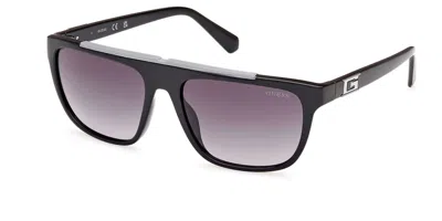 Guess Smoke Gradient Pilot Men's Sunglasses Gu00122 01b 57