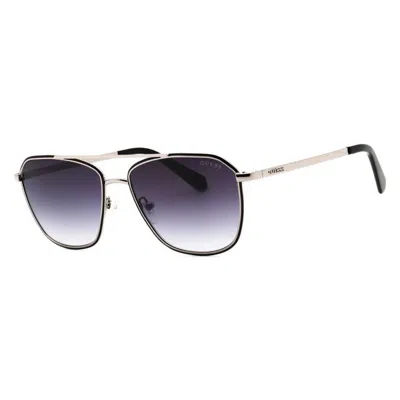 Guess Smoke Gradient Pilot Men's Sunglasses Gu00147 05b 56 In Black