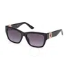 Guess Smoke Gradient Rectangular Ladies Sunglasses Gu00105 01b 56