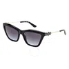 Guess Smoke Gradient Rectangular Ladies Sunglasses Gu00199 01b 56