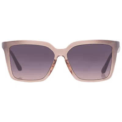 Guess Smoke Gradient Square Ladies Sunglasses Gu00099 20b 55 In Pink