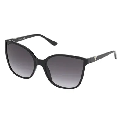 Guess Smoke Gradient Square Ladies Sunglasses Gu7748 01b 60 In Neutral