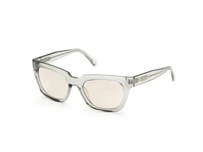 Guess Smoke Mirror Cat Eye Ladies Sunglasses Gu00206 20c 53 In Transparent