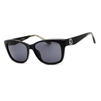 Guess Smoke Rectangular Ladies Sunglasses Gu00145 01a 54 In Metallic