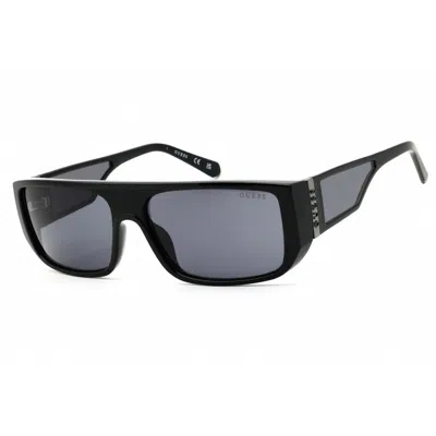 Guess Smoke Rectangular Unisex Sunglasses Gu00136 01a 60 In Black