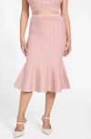 Guess Sofie Mermaid Midi Skirt In Pink