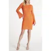 Guess Solano Pointelle Sweater Dress In Orange