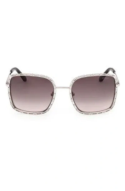Guess Square Sunglasses In Metallic