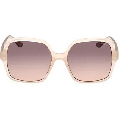 Guess Square Sunglasses In Pink