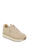 Guess Stefen Espadrille Platform Sneaker In Light Natural - Textile,suede