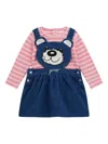 Guess Striped Bodysuit Dress Set In Pink