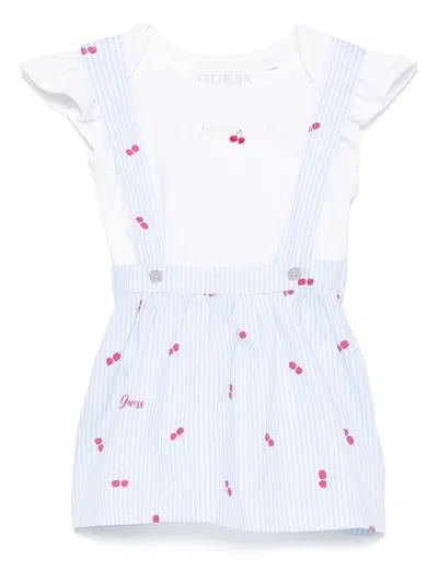 Guess Babies' Striped Skirt Set In Blue