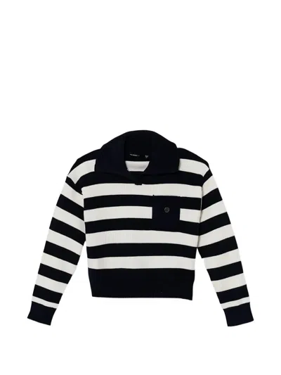 Guess Striped Sweater In Black