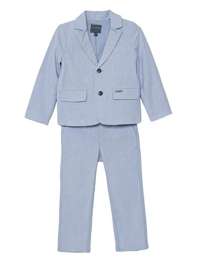 Guess Kids' Striped Two-piece Suit In Blue