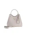 Guess Structured Polyurethane Shoulder Bag In Gray