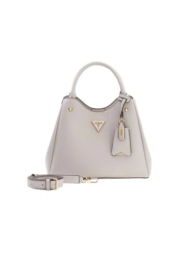 Guess Structured Polyurethane Shoulder Bag In Gray