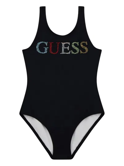 Guess Studed Swimsuit In 黑色